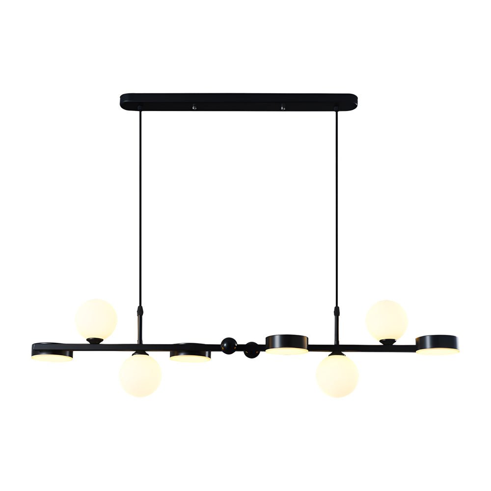 6/8 - Light 3step Dimming Glass Ball LED Long Dining Room Chandelier