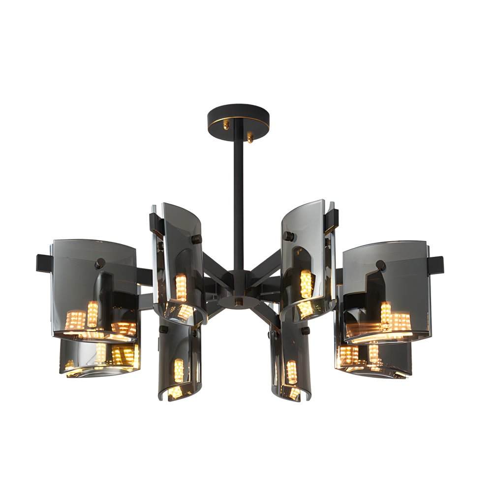 6/8 - Light Dimmable Metallic Electroplated Glass Chandelier Lighting