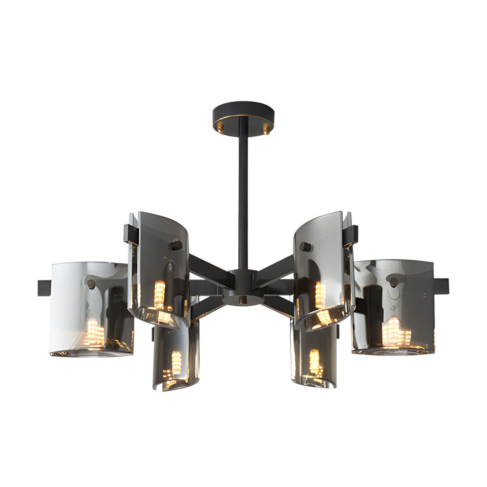 6/8 - Light Dimmable Metallic Electroplated Glass Chandelier Lighting