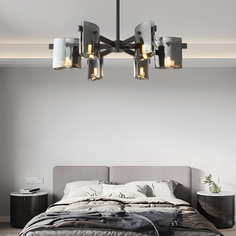 6/8 - Light Dimmable Metallic Electroplated Glass Chandelier Lighting