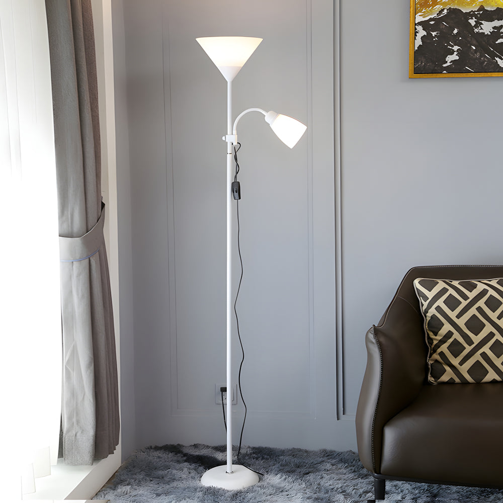 67'' Torchiere Floor Lamp 1/2-Light 2-in-1 Standing Reading Light - Dazuma
