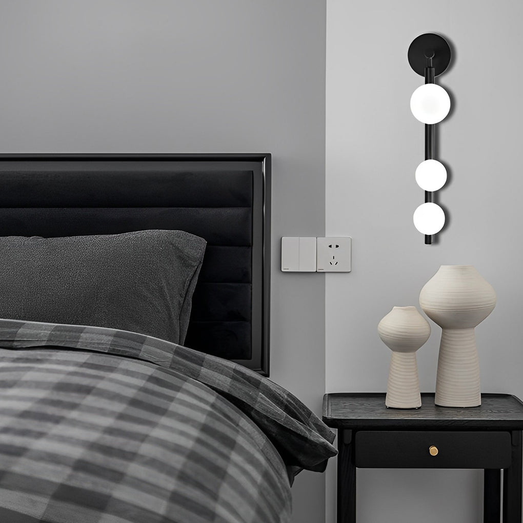 Simple 3 Glass Balls G9 Electroplating Metal Modern Wall Light Fixture - Dazuma