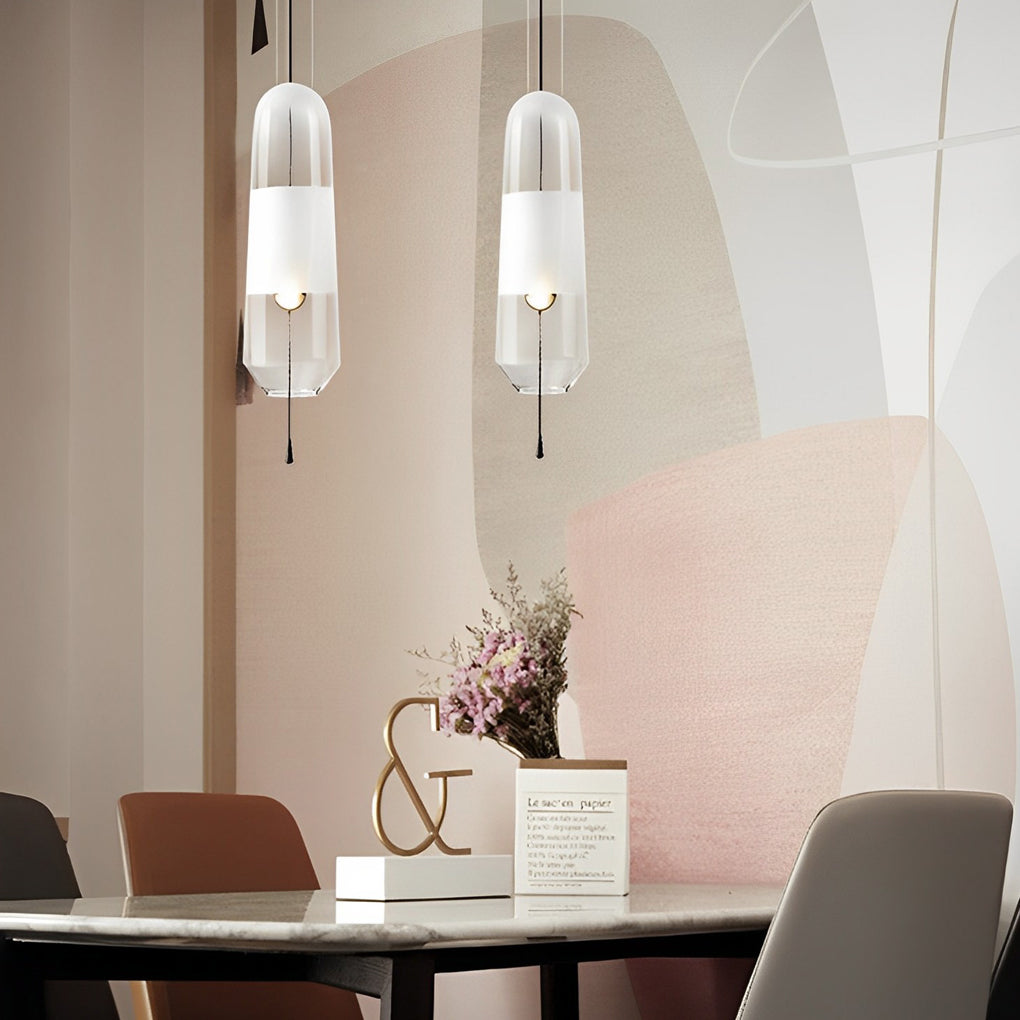 Creative Art Glass Shade Hardware Nordic Pendant Lights Fixture Hanging Lamp - Dazuma