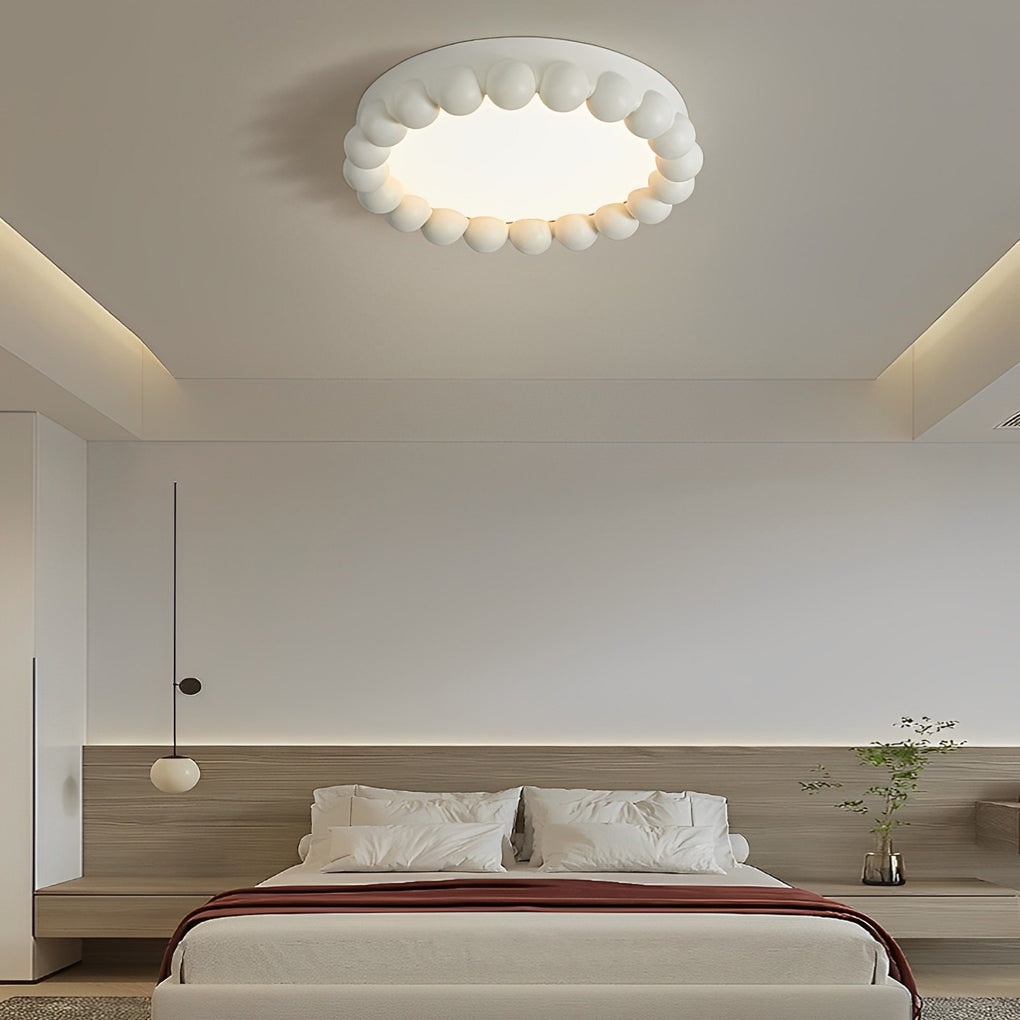 Round Artistic Handmade Three Step Dimming LED Nordic Ceiling Lights - Dazuzma