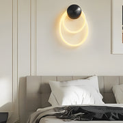 Creative Round Handmade Nylon Weaving LED Black Modern Wall Light Fixture - Dazuma