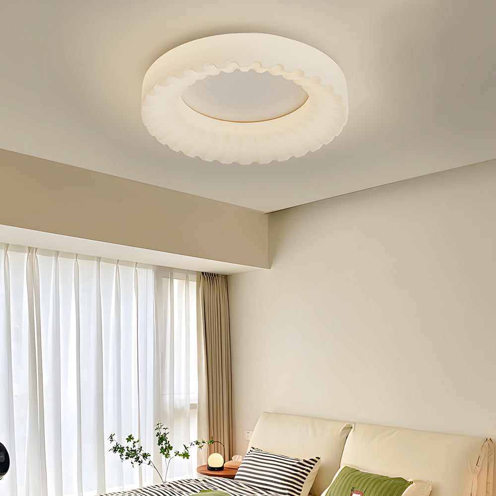 Simple Round Acrylic Three Step Dimming LED Modern Ceiling Light Fixture - Dazuma