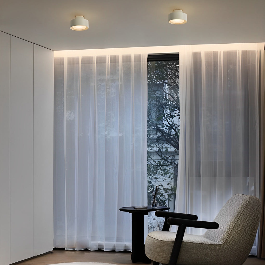 Small Round Aluminum LED Modern Minimalist Surface Mounted Ceiling Lights - Dazuma