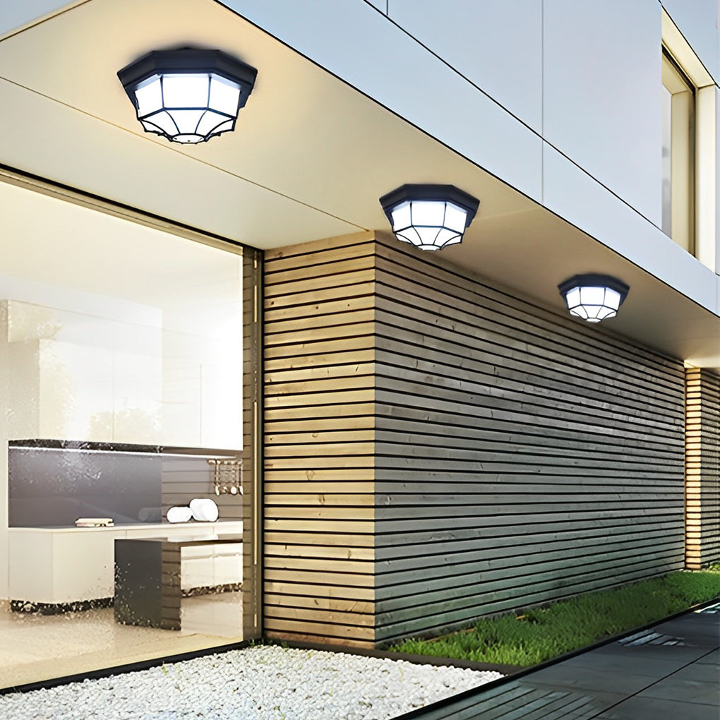 Outdoor Waterproof Aluminum Glass LED European Style Ceiling Lights - Dazuma