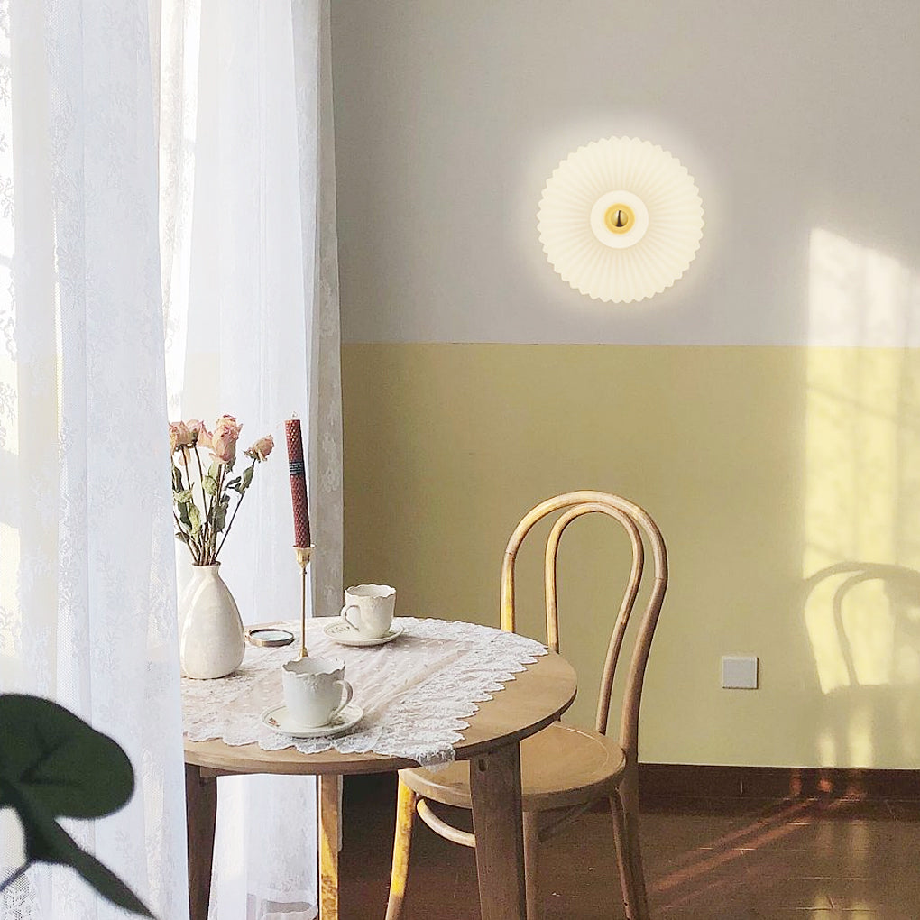 Round Striped Glass LED Post-Modern Wall Lights Fixture Wall Sconce Lighting - Dazuma