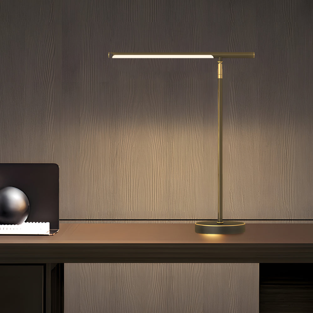 Copper Linear Brass LED Desk Lamp with Adjustable Direction