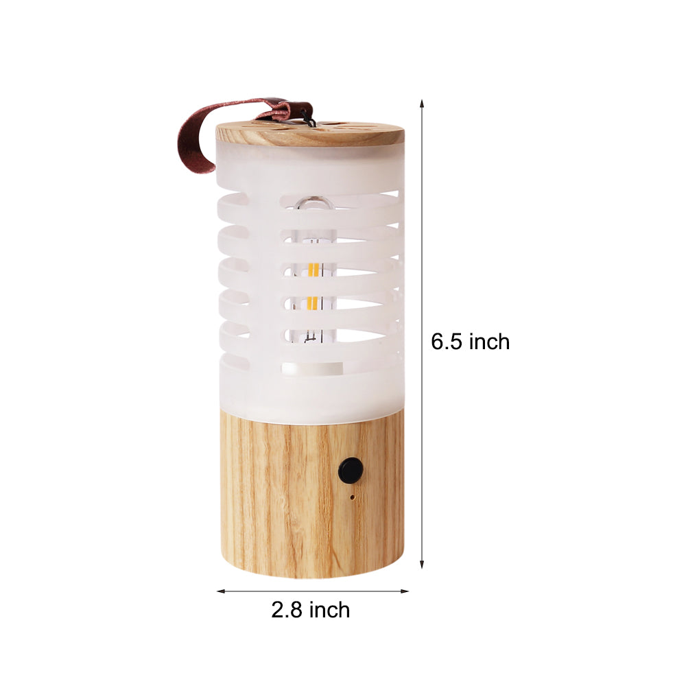 Portable Wood USB Rechargeable LED Camping Lantern