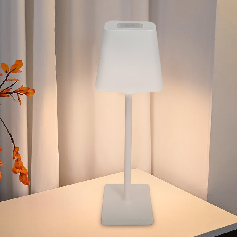 Square Touch Control 3 Step Dimming LED USB Rechargeable Modern Table Lamp - Dazuma