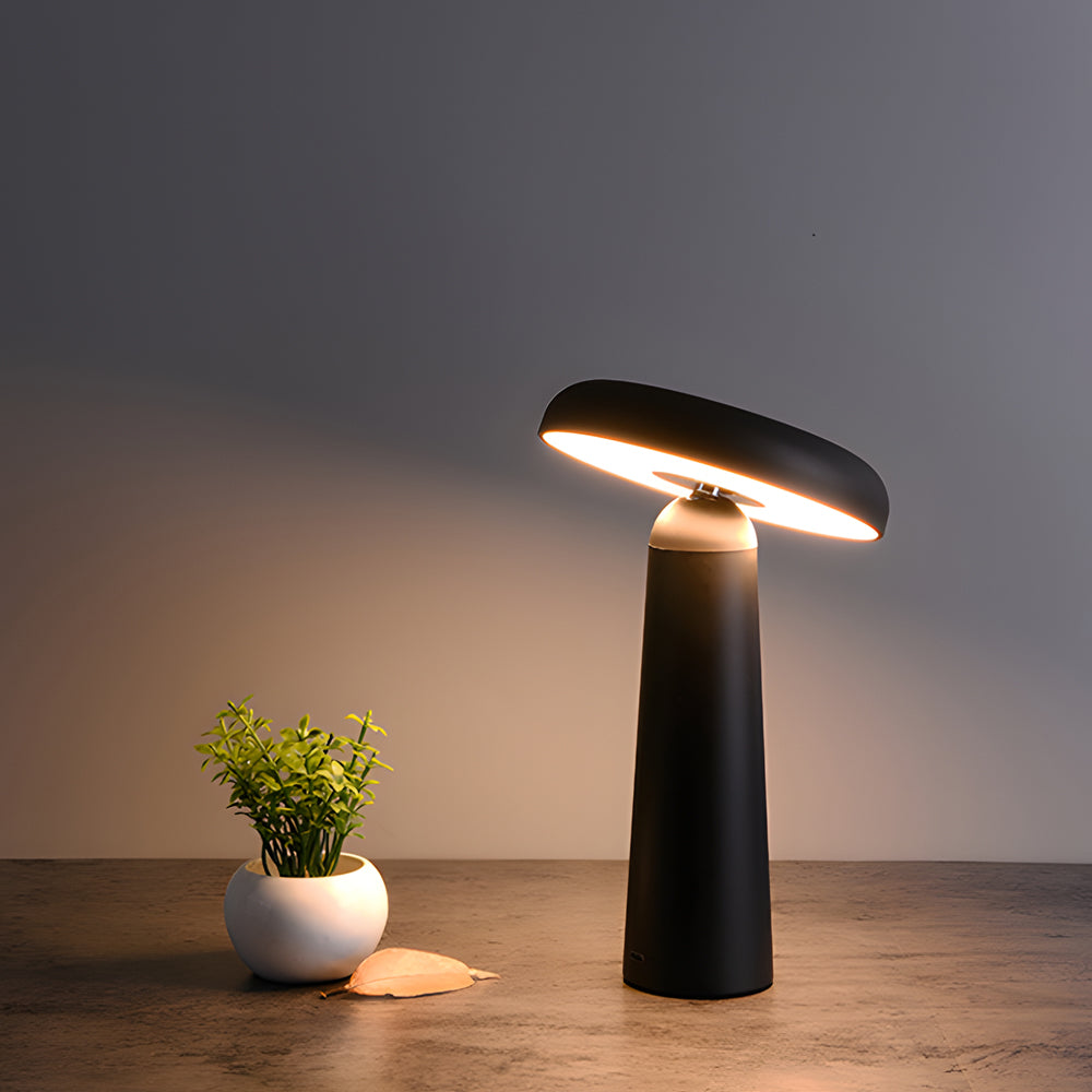 Tiltable Mushroom Touch Dimmable USB Rechargeable Table Lamp