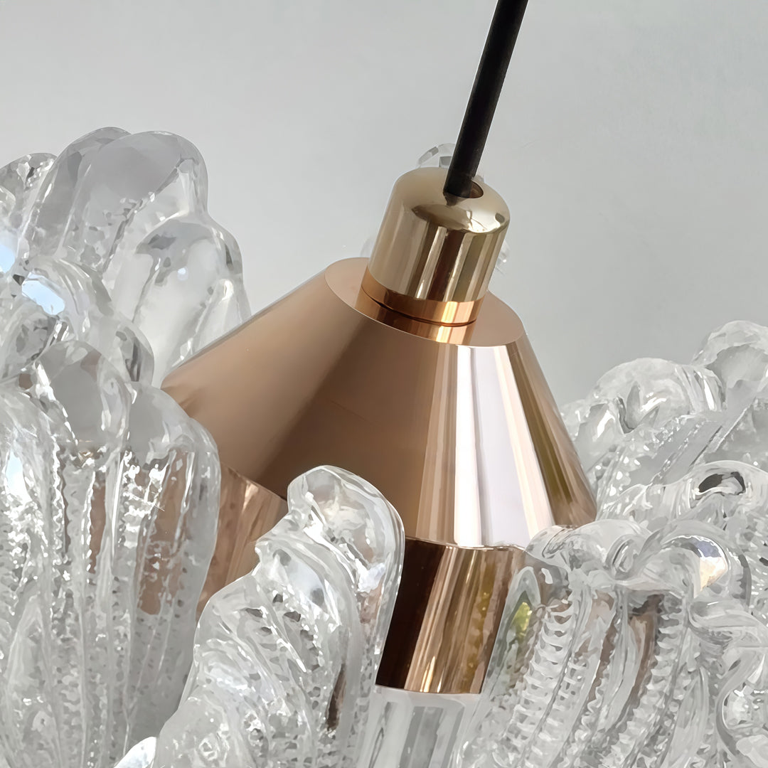 Petal Pendant Light French Cream-Style Adjustable Ceiling Light