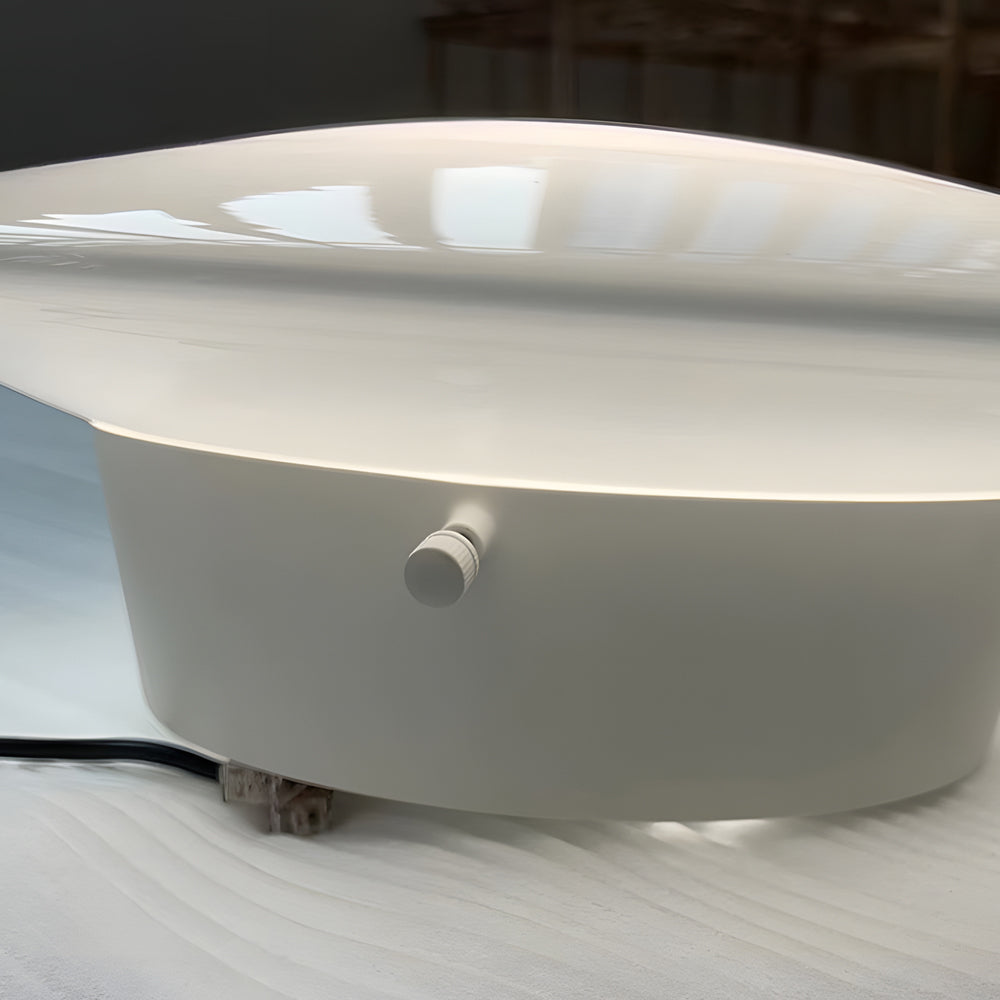 Modern White Glass LED Flush Mount Ceiling Lamp for Bedroom - Minimalist Style