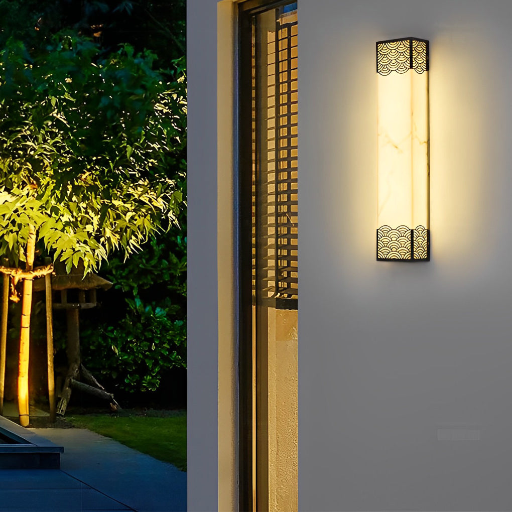 Rectangular Resin LED Waterproof Vintage Outdoor Wall Lights Wall Lamp