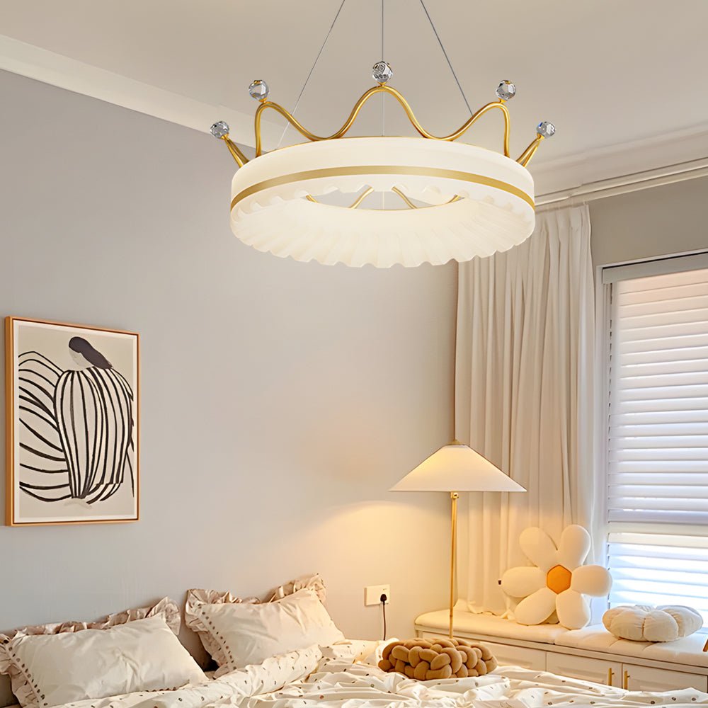 Romantic Crowns Luxury Three Step Dimming Modern Hanging Ceiling Lights - Dazuma