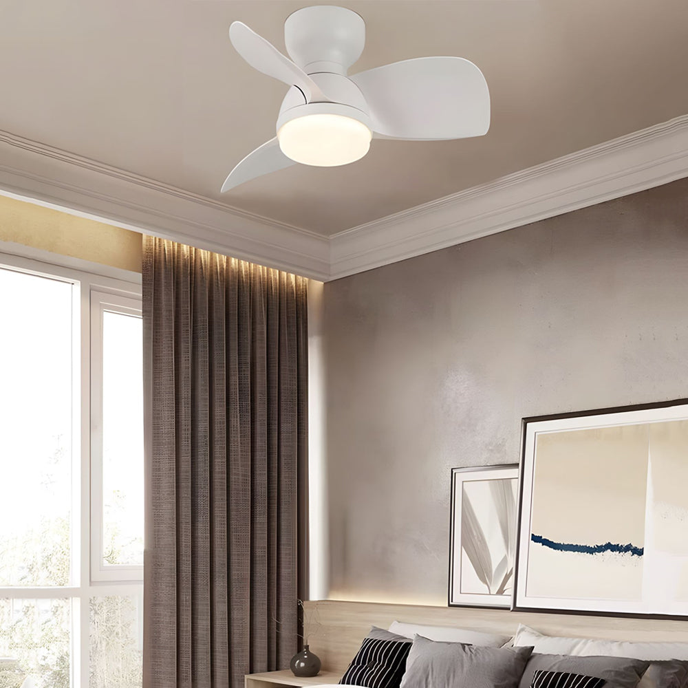 22''/31'' Small 3 Blades Ceiling Fan Lamp with 6-Speed Remote Control - Dazuma.us