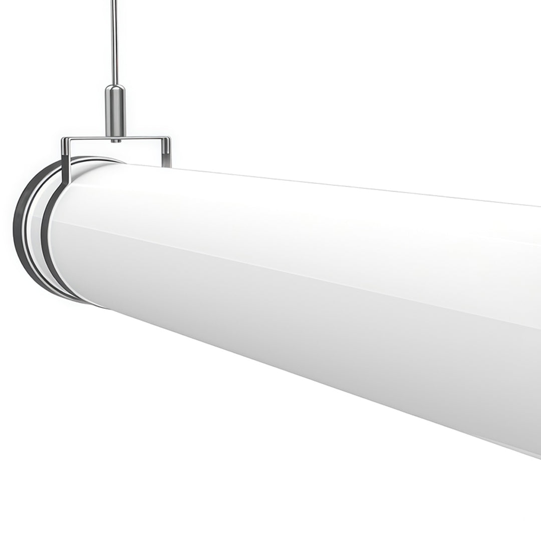 Round Linear Pendant Light LED Metal Integrated Frame Ceiling Light