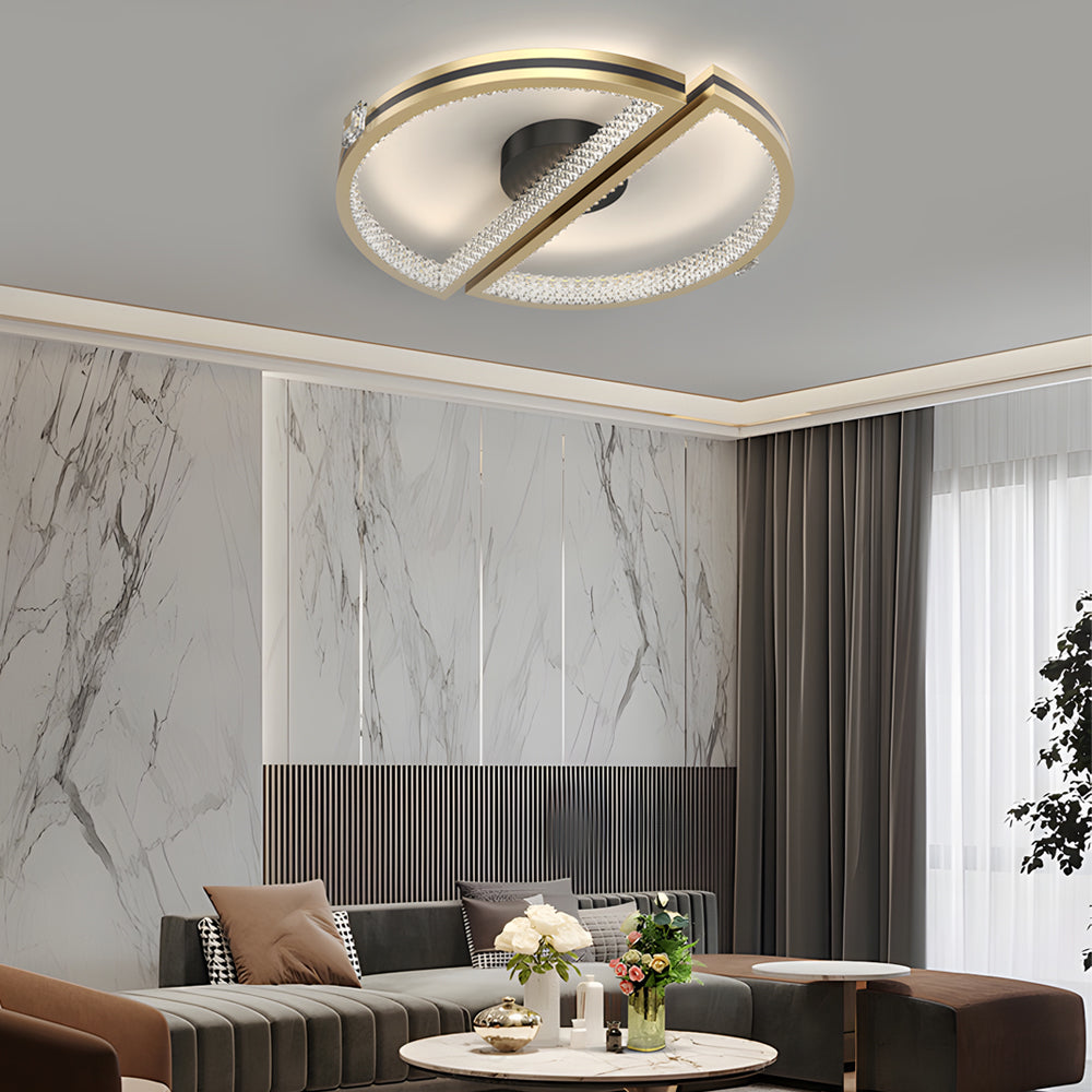 Creative Semicircles Round Three Step Dimming Modern LED Ceiling Lights