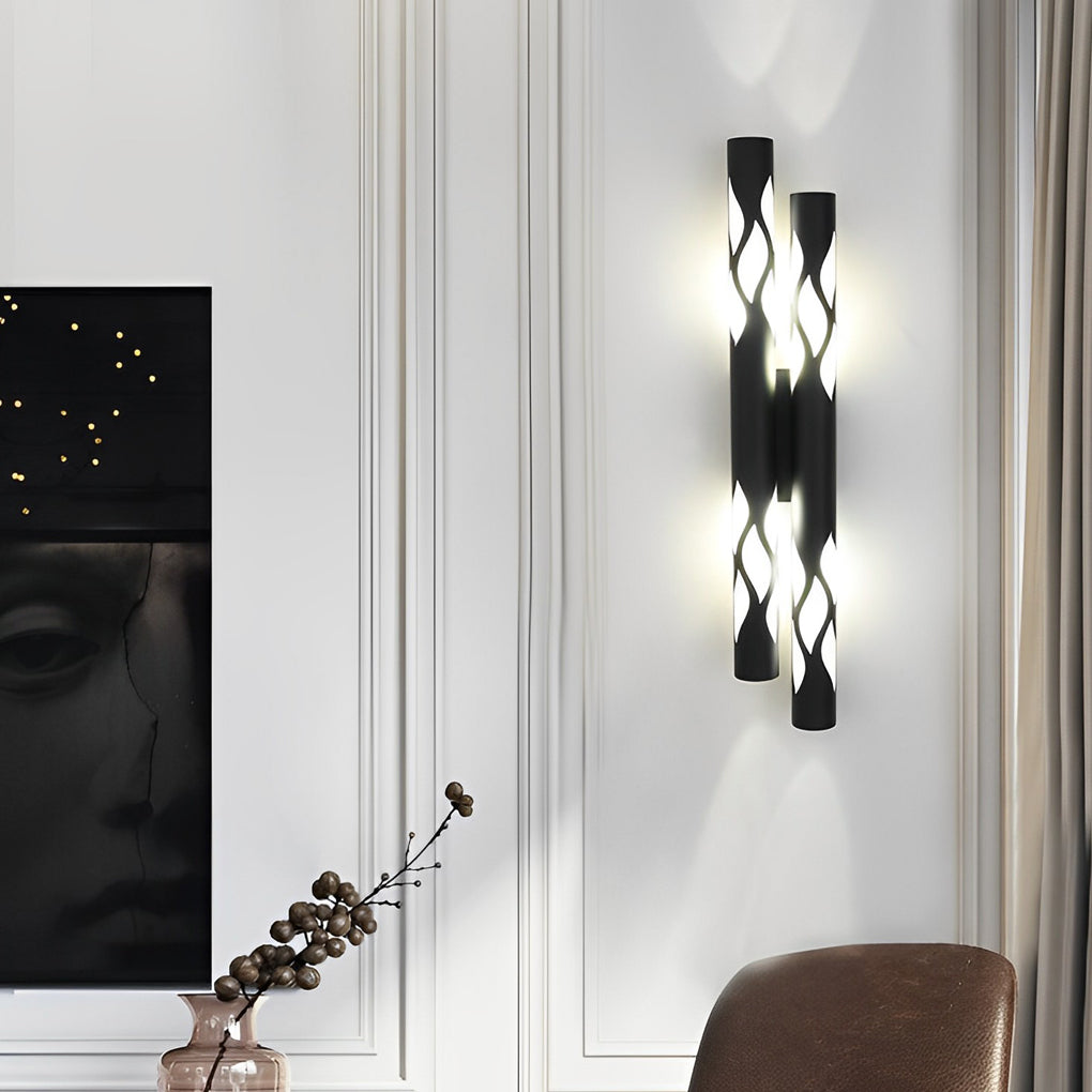 Flames Hollow Up And Down Lighting LED Nordic Wall Sconce Lighting - Dazuma