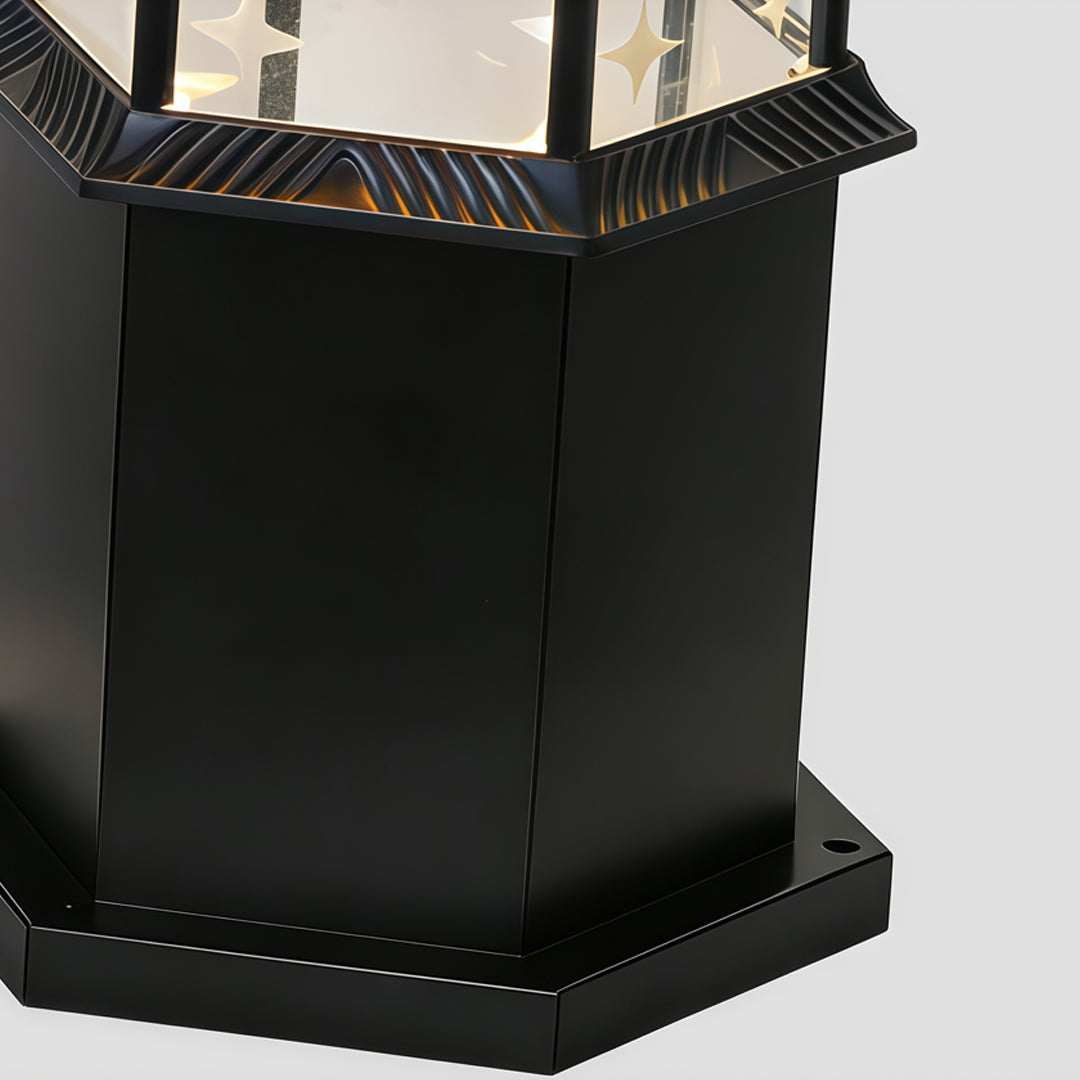 Bollard Solar Light Modern Metal Outdoor Landscape Light