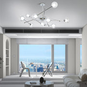 Minimalist Three Step Dimming Glass Globe American Style Chandelier - Dazuma