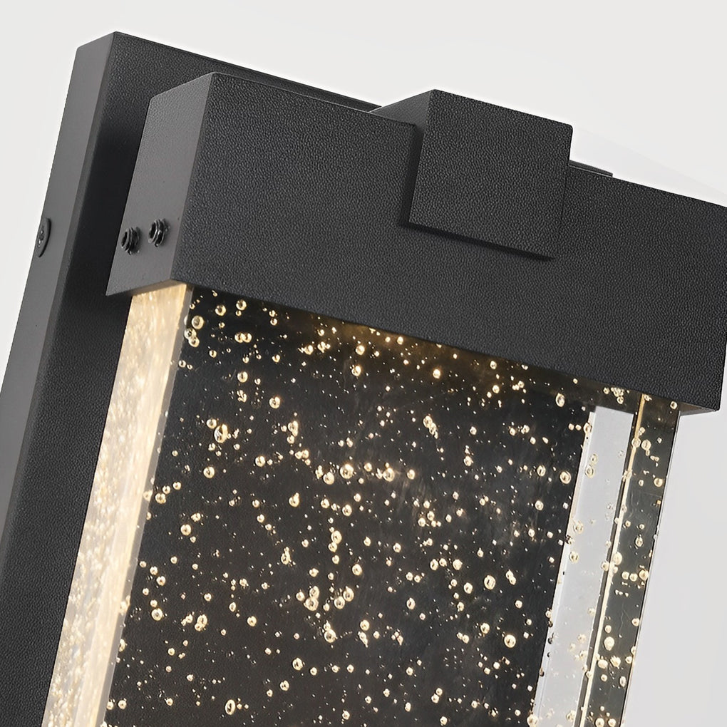 Bubbles Crystal LED Waterproof Black Simple Modern Outdoor Wall Lights