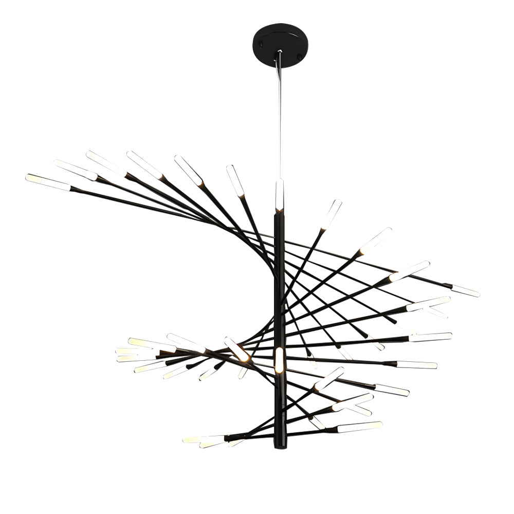 Elegant LED Chandelier Contemporary Spiral Sputnik Light