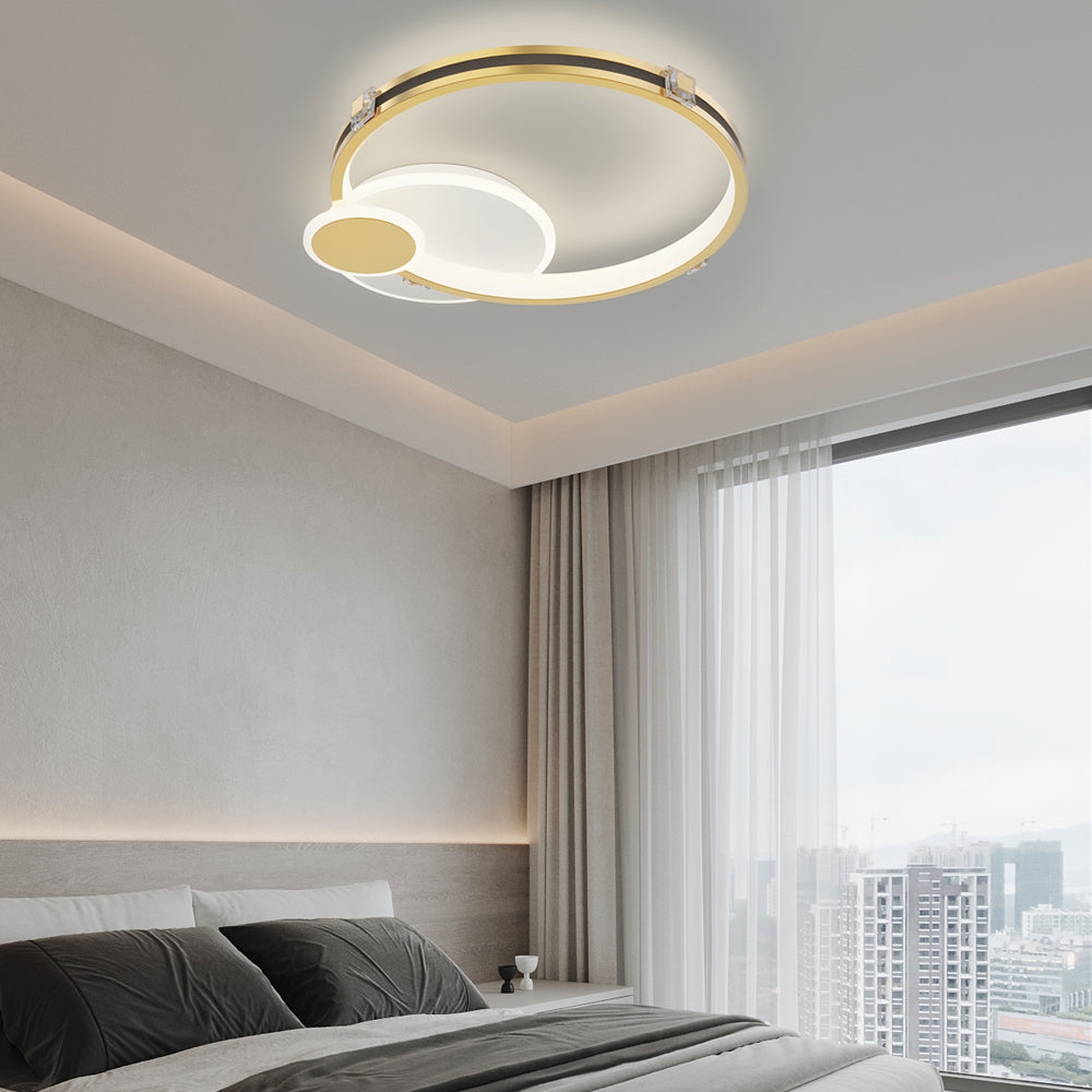 Ring Round Three Step Dimming Creative Modern LED Ceiling Light Fixture