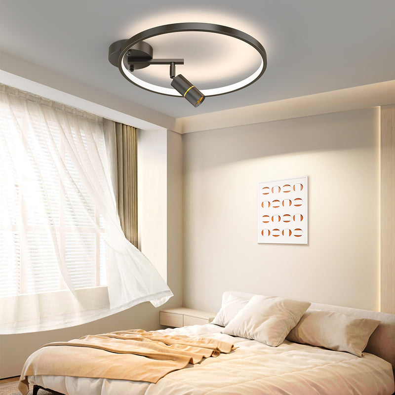 Circular with Adjustable Spotlights Three Step Dimming Modern Ceiling Lamp