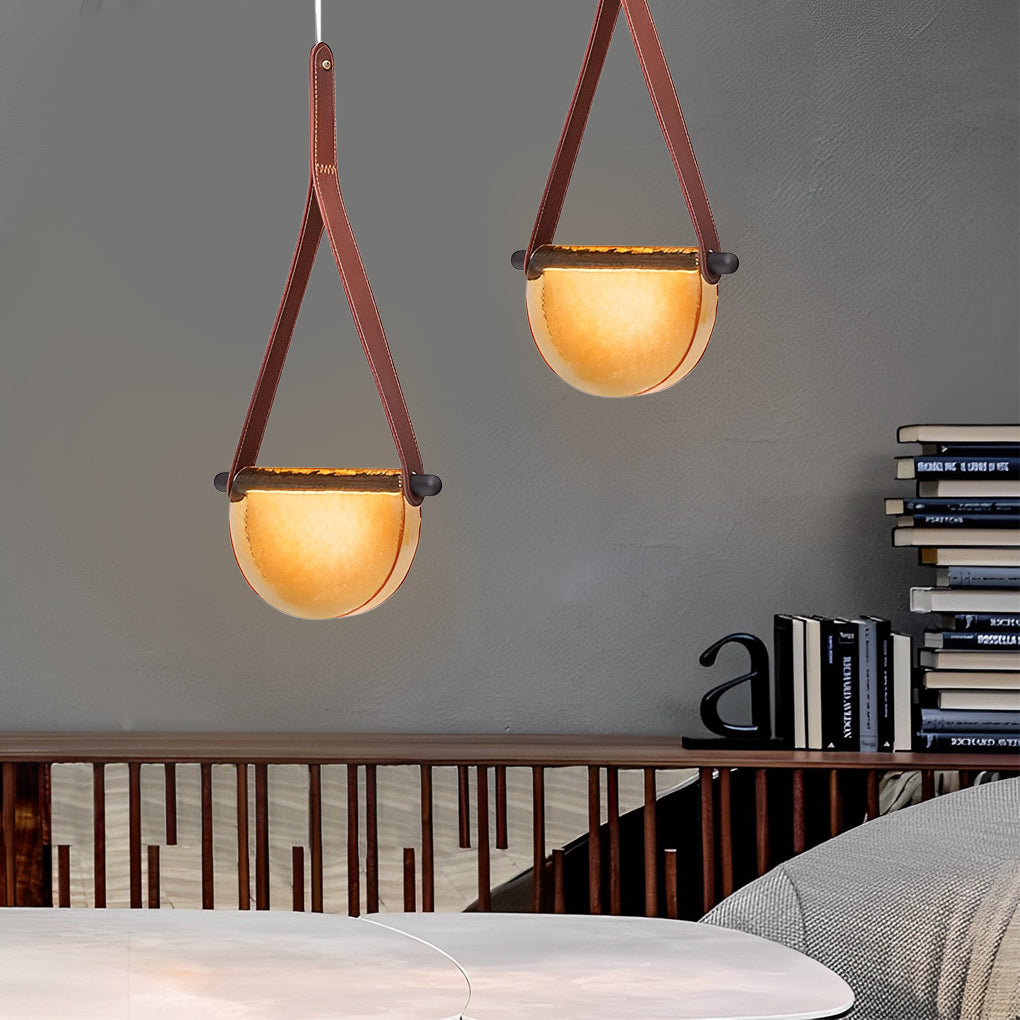 Creative Folded Semicircular Glass LED Post-Modern Belt Chandelier - Dazuma