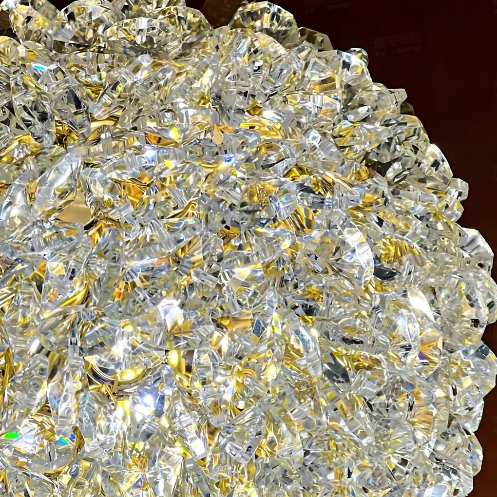 Round Luxurious Crystal Ball Three Step Dimming Modern Pendant Lights