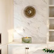 Double Layer Round Glass Electroplated Metal LED Nordic Wall Lights - Dazuma