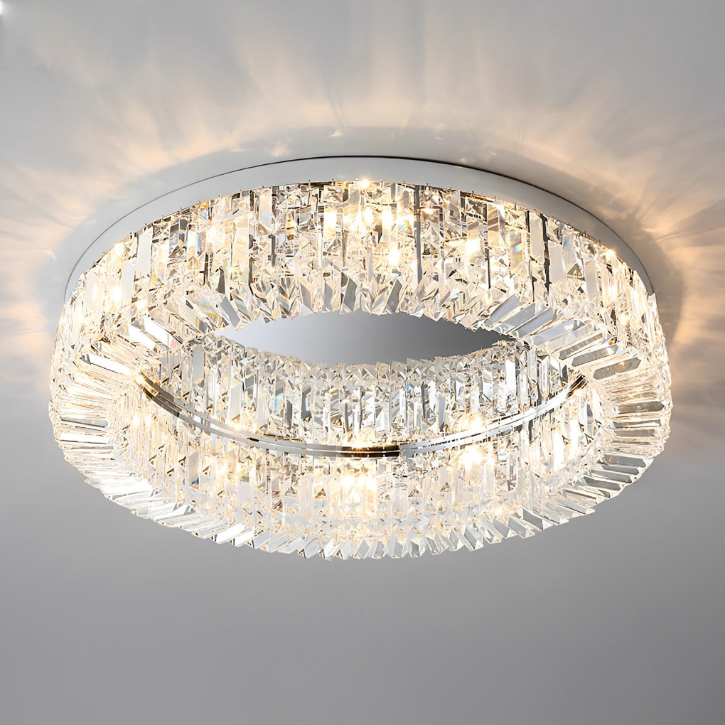 Traditional Circular Crystal LED Nordic Ceiling Light Flush Mount Lighting