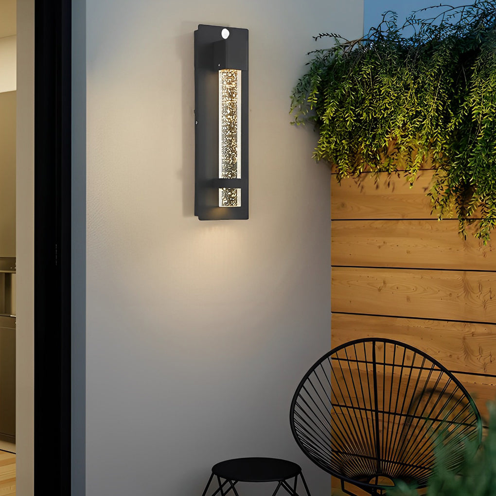 Motion Sensor Waterproof Light Control Bubbles Glass Outdoor Wall Light