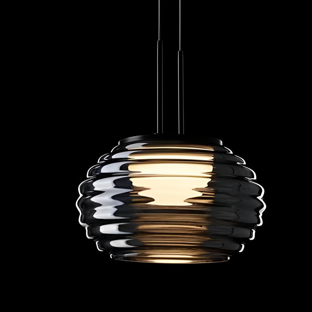 Creative Glass Ball LED Smoke Gray Nordic Pendant Lights Island Lighting