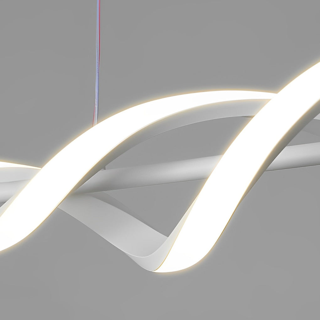 Modern Spiral-shaped White Dimmable LED Chandeliers