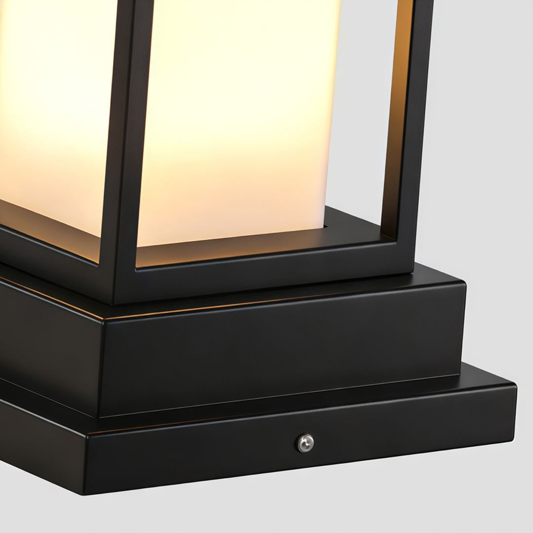 Black Bollard Light Outdoor Waterproof Garden Landscape Light