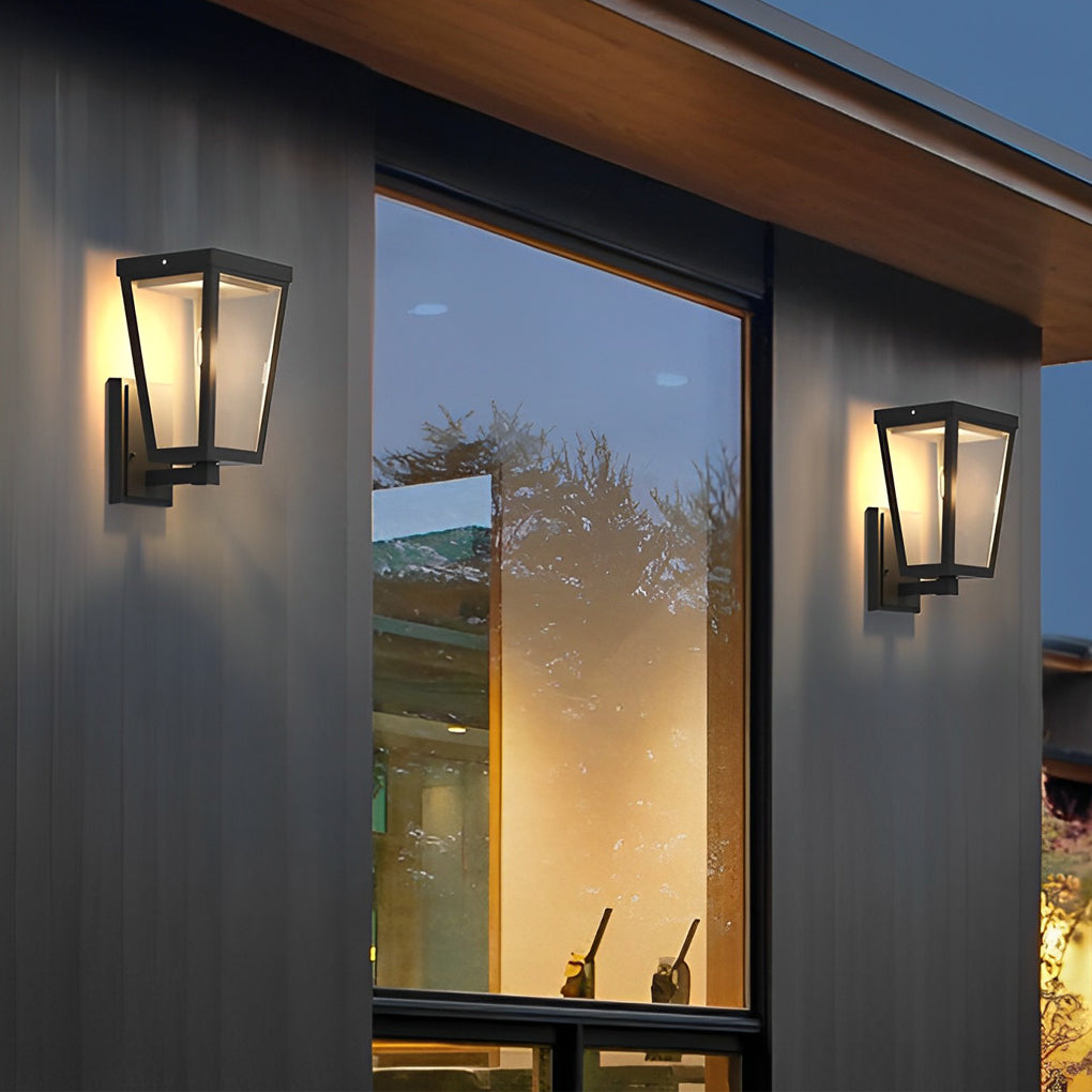 Outdoor Wall Light Rectangle Waterproof LED Dual-Power Light