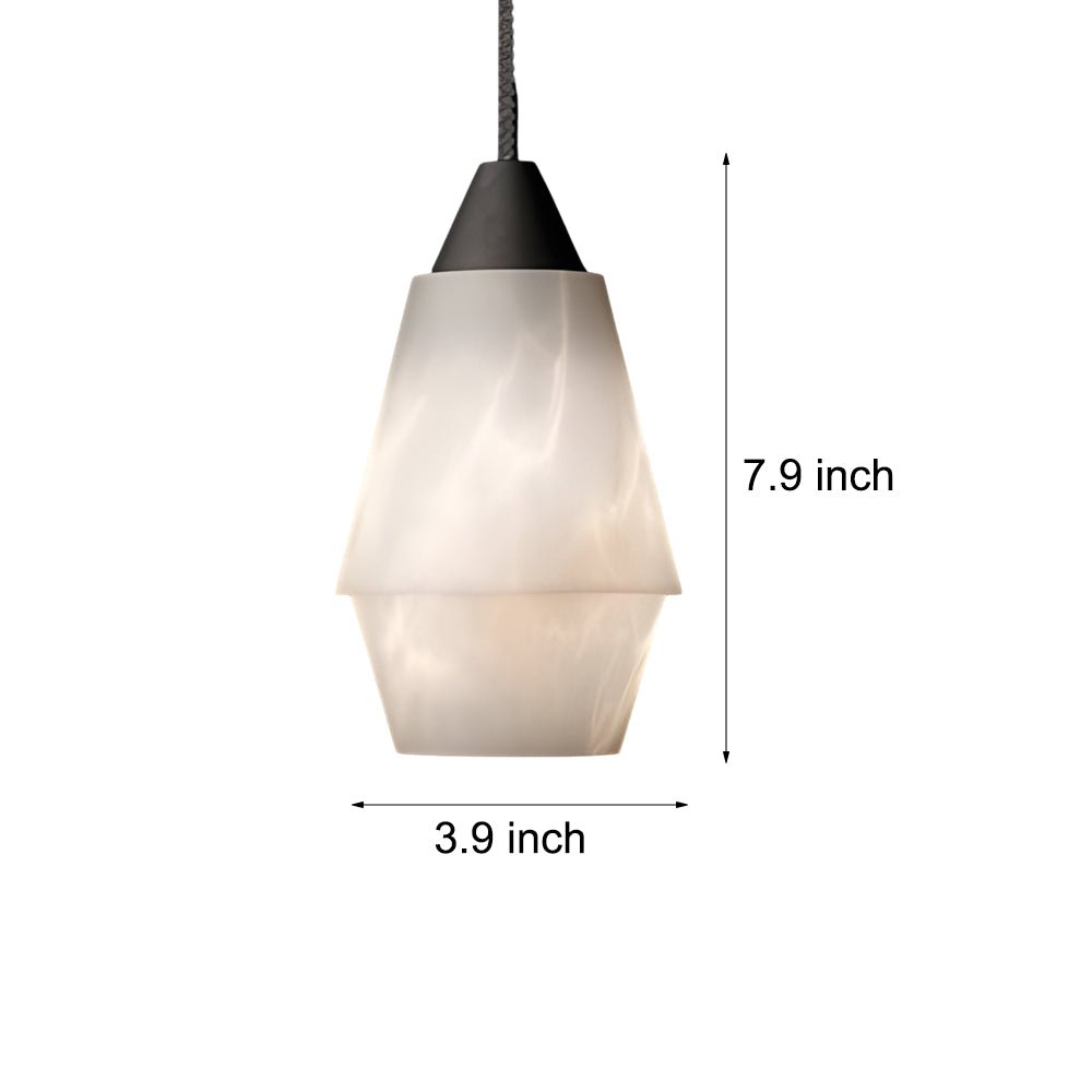 7.87 In. H Alabaster Pendant Light - 1 - Light Kitchen Island Lighting