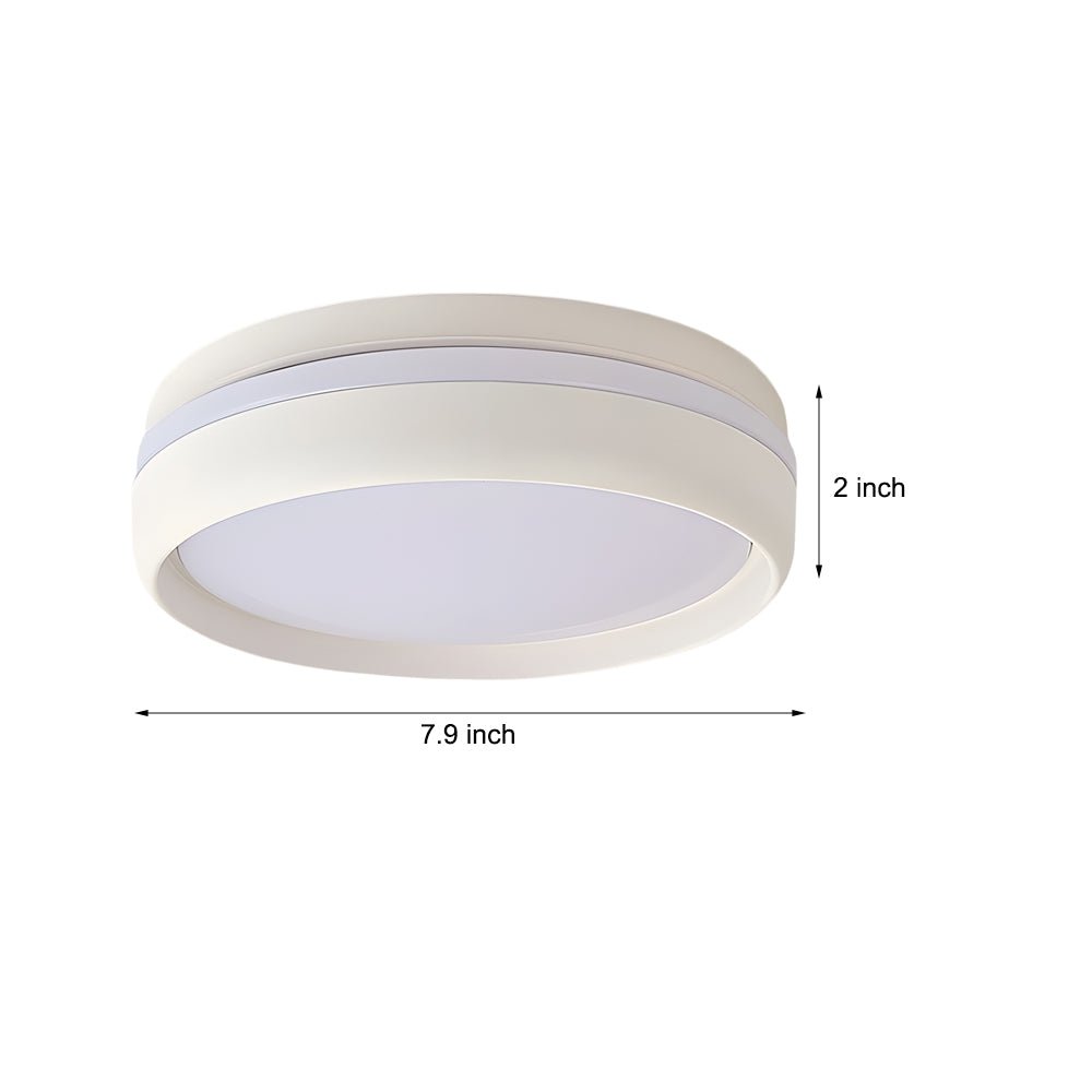 7.9 - Inch Round Flush Mount Lighting LED Ceiling Light Acrylic Ceiling Lamp Ceiling - Mounted LED Light for Bedroom
