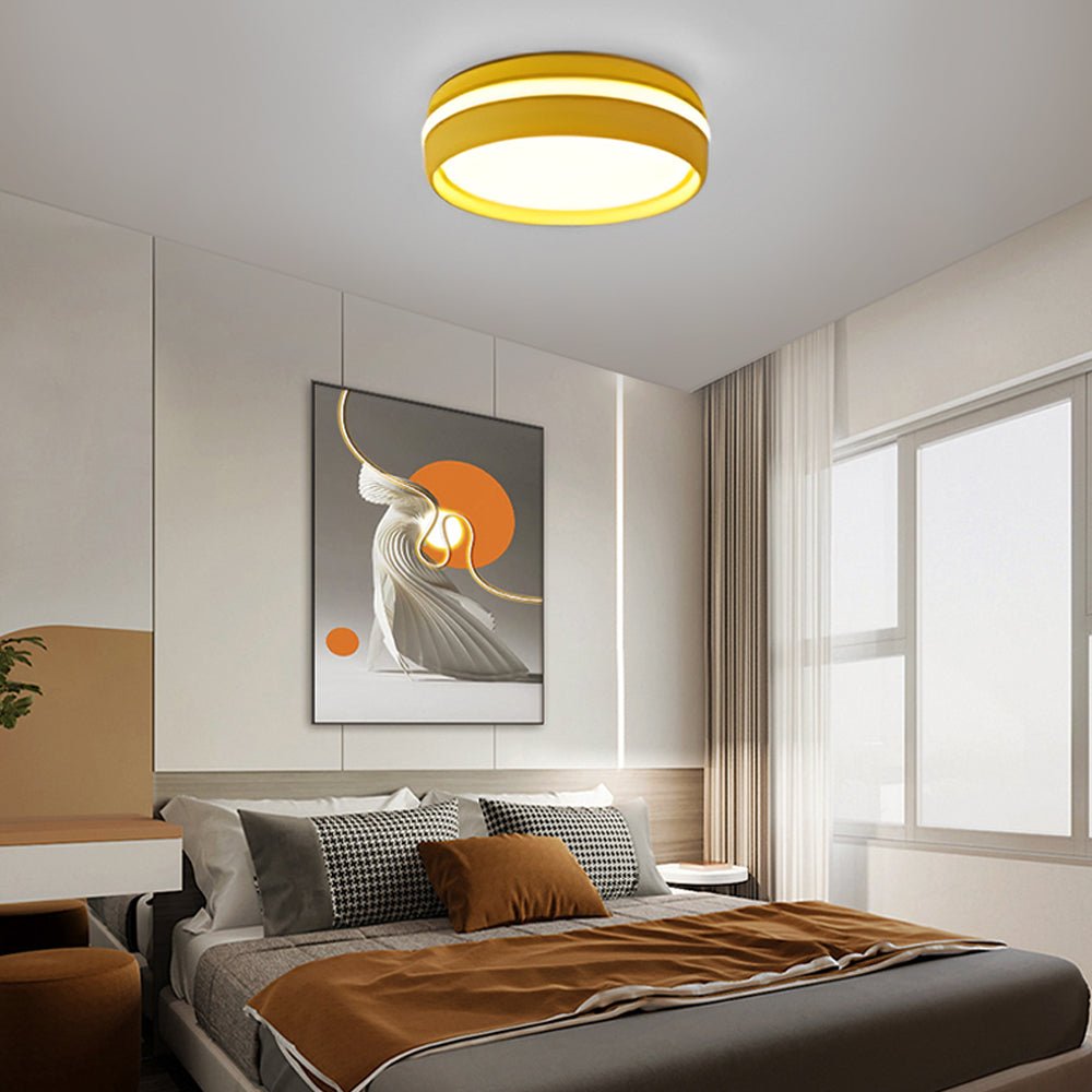7.9 - Inch Round Flush Mount Lighting LED Ceiling Light Acrylic Ceiling Lamp Ceiling - Mounted LED Light for Bedroom