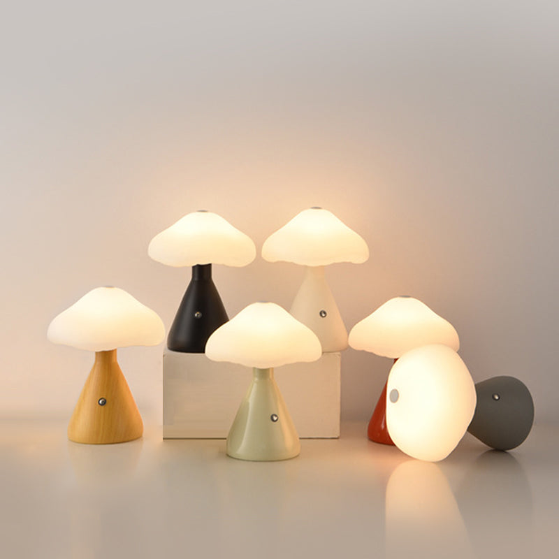 Cute Mushroom Touch Control Dimmable LED USB Modern Bedside Table Lamps - Dazuma