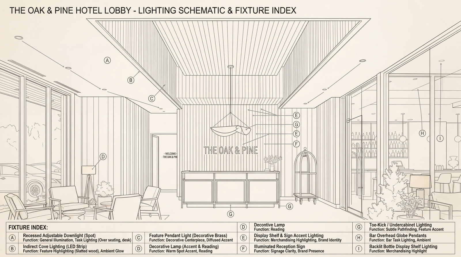 Hospitality exterior light detail showing warm wall wash and entrance visibility after dusk