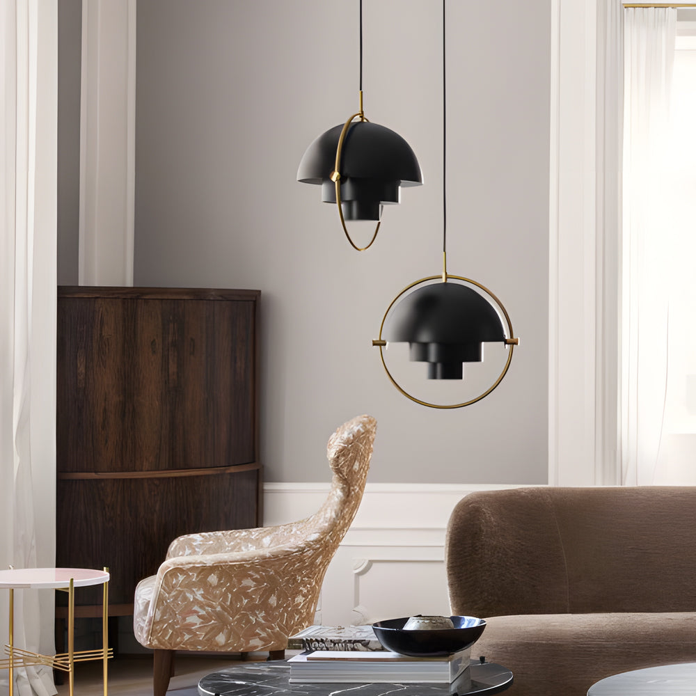 Rotating Shade Electroplated Iron Simple Nordic Chandelier Pendant Lamp