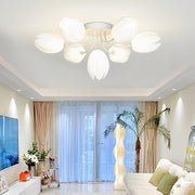Tulips Flowers G9 14W White Minimalist Ceiling Lights Chandelier - Dauzma