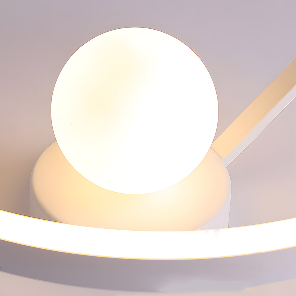 Round Minimalist Ball 3 Step Dimming Creative Modern Ceiling Lights Fixture
