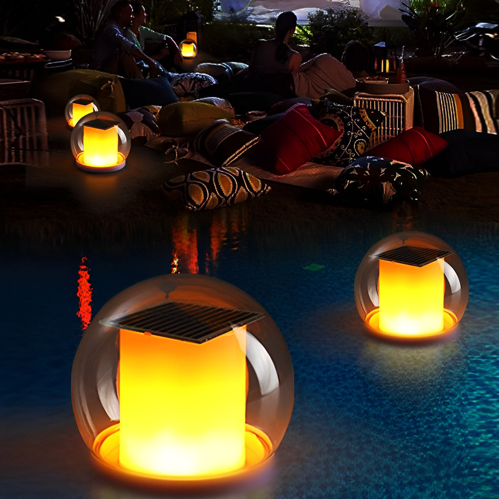 Round Ball Waterproof Dimmable Intelligent Solar Floating Pool Lights - Dazuma