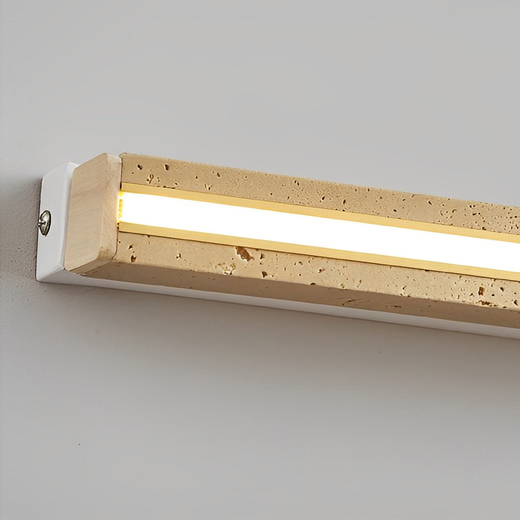 Strip Yellow Travertine LED Dimmable Wabi-Sabi Japanese-Style Wall Lamp